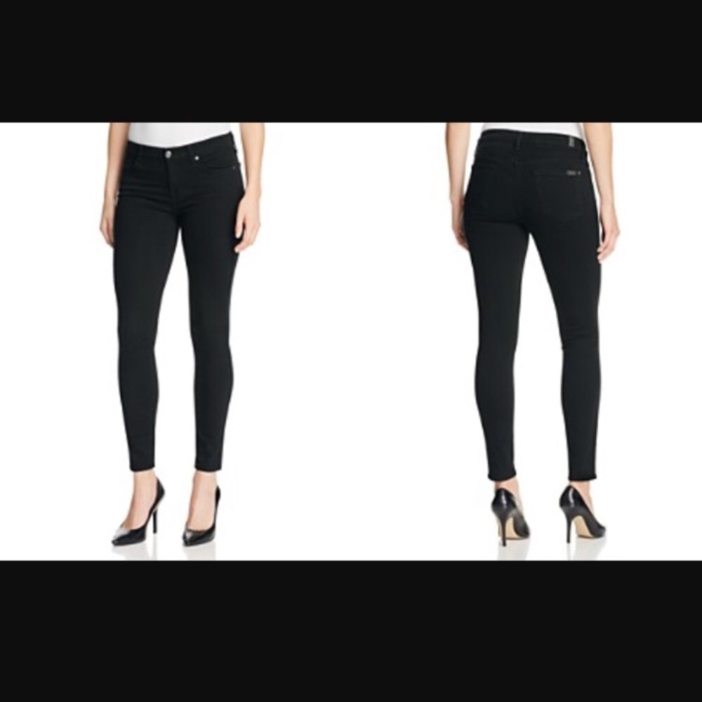 🚫SOLD🚫7 for all mankind black skinny jeans sz 24